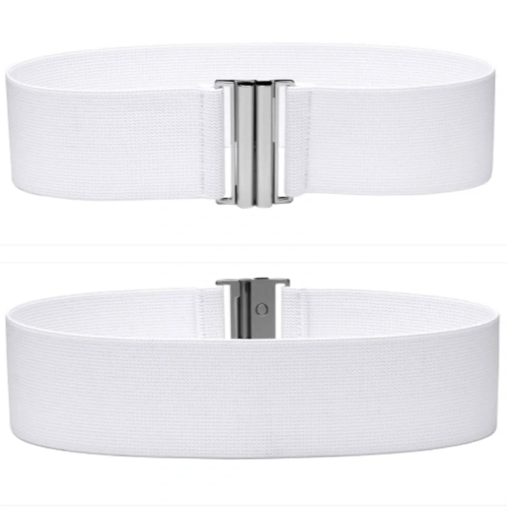 White Elastic Stretch Belt!
